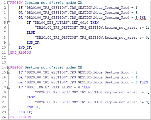 Prog.  FC20300_TRS_GESTION_MODE_1