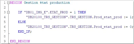 FC20400 Gestion état production