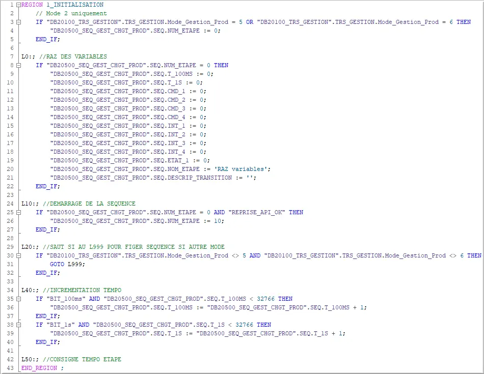 FC20500 Mode Gestion Prod