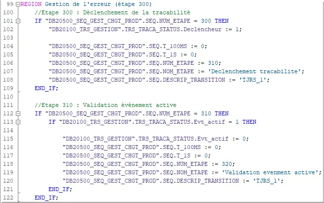 FC20500 step 300 erreur