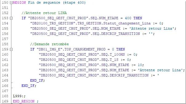FC20500 step 400 fin séquence